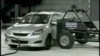 Crash Test 2009 Toyota Matrix  Pontiac Vibe Side Impact IIHS [upl. by Horodko]