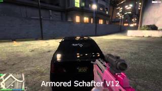 GTA 5 How bulletproof is the Armored Schafter V12s windows [upl. by Eb108]