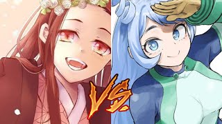 Nezuko Rapunzel vs Nejire Hado Elsa  Batalla de Rap 13 [upl. by Lanie]