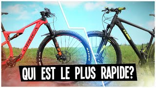 Quel vtt est le plus rapide   Full suspendu vs Semirigide 🏁🏁 [upl. by Ahsino961]