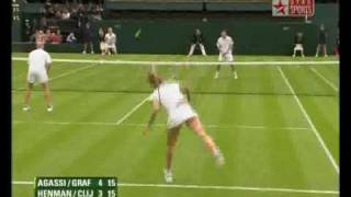 AgassiGrafHenmanClijsters Fun Mixed 09 Highlights [upl. by Enoval403]