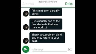 Abused Deku Texting Story Part One TodoDeku  Trigger warning [upl. by Jauch]