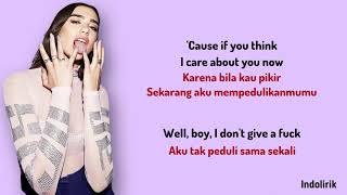 Dua Lipa  IDGAF speed up  Lirik Terjemahan [upl. by Bilac]