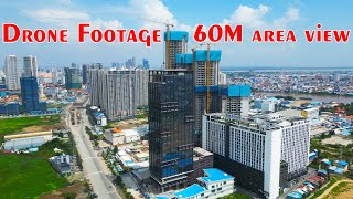 4K Drone Footage 60M Area Development Of Phnom Penh Cambodia 2023 [upl. by Cedric]