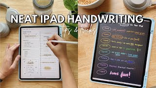 HOW TO WRITE NEATLY ON YOUR IPAD  Tips to Take Aesthetic Notes amp Improve Your Handwriting On iPads [upl. by Nellak]