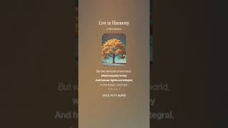 Live in Harmony AI Song by Suno lyrics by Meta Llama 32 AI Artificial Intelligence [upl. by Teriann]