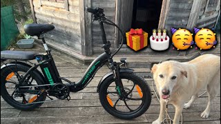 Mon anniversaire 🥳 Velo HITWAY BK6 pliant electrique parfait pour mon van  🎁🙏 [upl. by Hicks370]