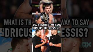 What is the correct way to pronounce UFC Champion Dricus Du Plessis name dricusduplessis ufc [upl. by Volkan]