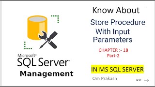 Store Procedure With input Parameter Part 2 [upl. by Eleik629]