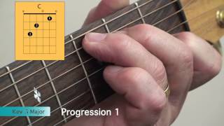 Play Easy Open Chords On Guitar  Key G Video 1 [upl. by Hufnagel]