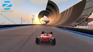 Trackmania Nations Forever Snap  Wine  Zorin OS Core 171 gameplay [upl. by Dimo]