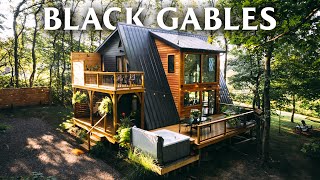 Aframe Cabin w Amazing Interior Space amp Design  Black Gables Aframe Tour [upl. by Ellersick]