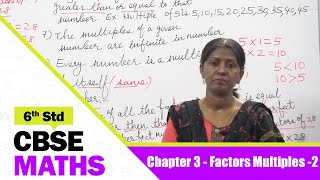 6th Std CBSE Maths Syllabus  Chapter 3  Factors Multiples  2  CBSE Maths Part  51 [upl. by Anilok]