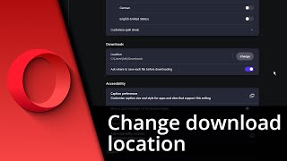 How to change download location in Opera ✅ Tutorial [upl. by Arte]