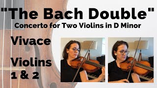 Bach Double Violin Concerto  Violins 1 amp 2 1st mvt [upl. by Ainit]