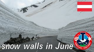 Austria Timmelsjoch snow walls in June [upl. by Aicillyhp]