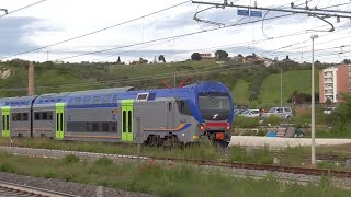 Treni serali in transito in deposito in arrivo e in partenza dalla stazione di Monterotondo [upl. by Eolanda340]