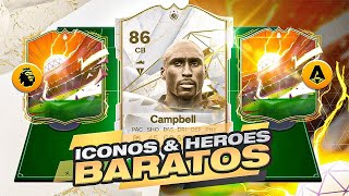 LOS 10 MEJORES ICONOS Y HEROES BARATOS DE EA FC 24 [upl. by Ardnahc518]