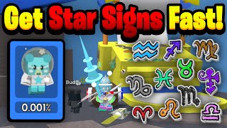 How To Farm STAR SIGNS Easiest Methods  Bee Swarm Sticker Update [upl. by Nikkie521]