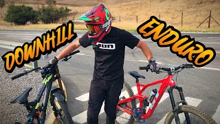 Probando una bicicleta de descenso  DOWNHILL VS ENDURO [upl. by Eugnimod]