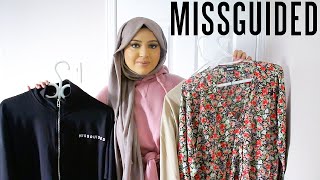 FALL MISSGUIDED CLOTHING TRY ON HAUL 2020  AFFORDABLE MODEST FASHION HAUL [upl. by Cowley]