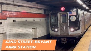 B D F amp M Trains  42nd Street–Bryant Park Station [upl. by Iatnwahs141]