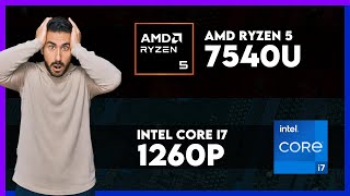 AMD Ryzen 5 7540U vs Intel Core i7 1260P Comparison [upl. by Ellerihs]