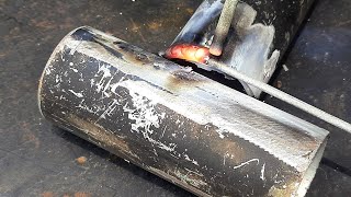 stick welding thin round tube  pipe  How did the old welder get through the challenges of his job [upl. by Ford332]