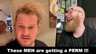 These MEN are PERMING their hair  Hairdresser reacts to hair fail hair beauty [upl. by Assiluj942]