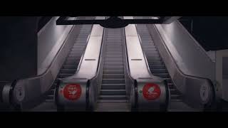 Sweden Arlanda Airport  Arlanda Express Train Station 4X escalator [upl. by Houston]