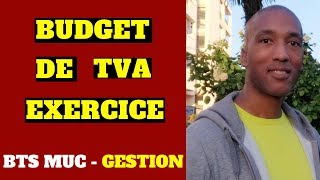 BTS MCO  BTS MUC  GESTION  BUDGET DE TVA  EXERCICE [upl. by Mulloy]