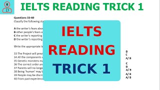 IELTS READING TRICK 1 [upl. by Ylluz]