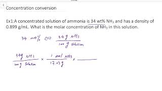 How to Convert wt to Molarity molar concentration [upl. by Ahsemrac]