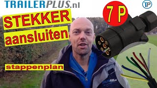 AANSLUITSCHEMA AANHANGER 7 POLIGE STEKKER Stekker 7 polig aansluiten stappenplan [upl. by Rimaj]