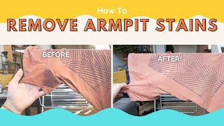 How To Remove Armpit Stains From Shirts DIY LAUNDRY HACK [upl. by Luckett]