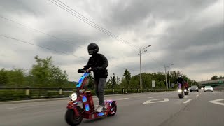 Electric Scooter WEPED Dark Knight 72V 90a Top Speed 125km  77MPH Race Against the Storm [upl. by Lokkin]