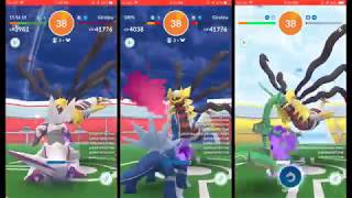 Rayquaza vs Dialga vs Palkia  Giratina Origin Forme Duo No Weather Boost [upl. by Ayojal]