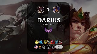 Darius Top vs Garen  NA Master Patch 141 [upl. by Oflodor]