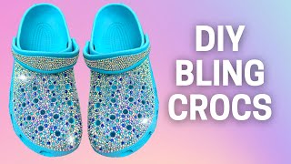 HOW TO BLING CROCS  DIY Custom Rhinestone Bedazzled Shoes  E6000 Easy Tutorial For Beginners [upl. by Odlamur]