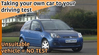 Taking Your Own Car to Your UK Driving Test [upl. by Aihsekat597]