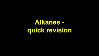 Quick Revision  Alkanes [upl. by Enilesoj864]