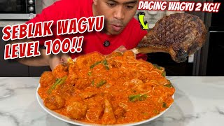 GILA MUKBANG SEBLAK LV 100 PAKE DAGING WAHYU 2KG [upl. by Fianna]