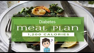 1200 kcal  Meal plan  Diabetes [upl. by Ruenhs]