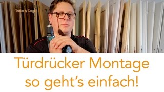 Türdrücker montieren Türklinke einfach selbst anbauen und wechseln [upl. by Bickart]