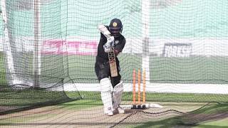 Watch Sangakkaras first net session Sri Lankan Kumar Sangakkara bats in the nets at the Kia Oval [upl. by Gilroy995]