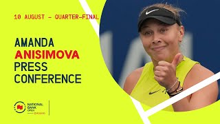 PRESS CONFERENCE  AMANDA ANISIMOVA  QUARTERFINAL  NBO24 [upl. by Bobbye]