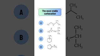 The most stable carbocation among the following  NEET 2024 chemistry neet jeeadvanced [upl. by Tamanaha144]