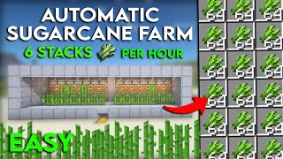 Minecraft 118 Easiest Automatic Sugarcane Farm Tutorial  Easy Build [upl. by Cerell697]