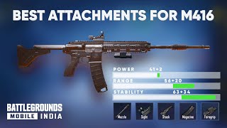 Best Attachments For M416 For Zero Recoil And Headshot  BGMI [upl. by Eirrac]