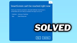 FIXED quotWindows SmartScreen can’t be reached right nowquot [upl. by Thilda]